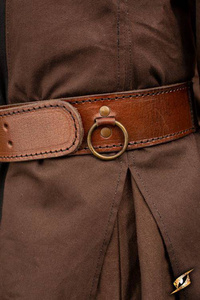 Ring Belt Brown - skórzany pas z pierścieniami