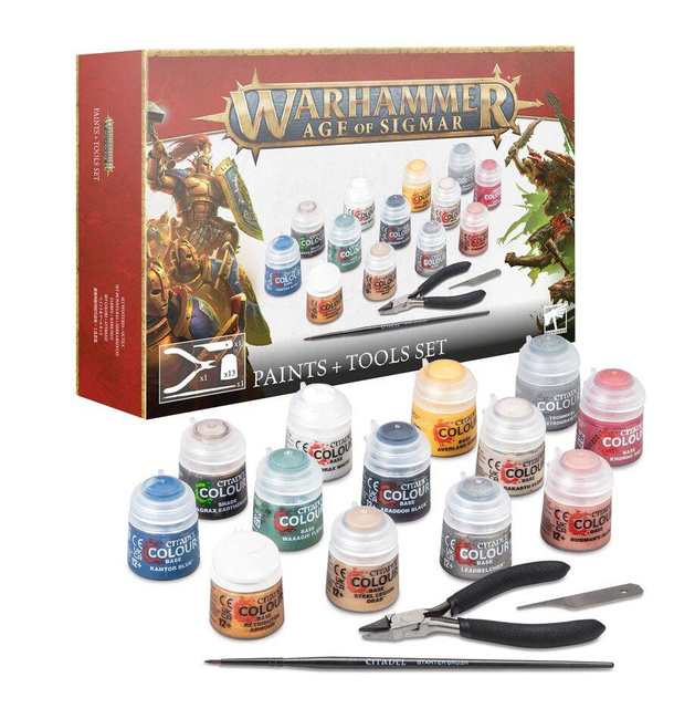 Age of Sigmar: Zestaw farb i narzędzi Paints + Tools Set