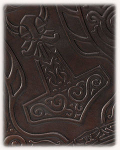 Ragnarok Thor Leather Bracers - Brown