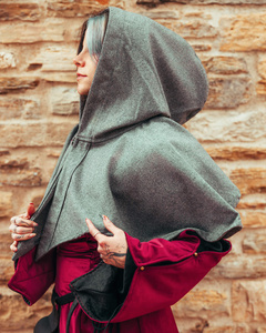 Ceres Hood Wool - Grey - kaptur wełniany