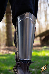 Scout Leg Guard - Polished Steel