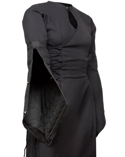 Antaris Dress Canvas - Black - suknia bawełniana