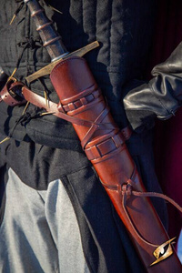 Knights Scabbard Brown/Dark Brown 94 cm - pochwa na miecz larpowy