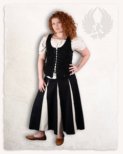 Isabell Skirt Black/Cream - płócienna spódnica