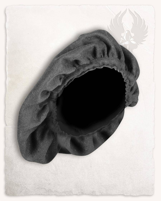 Stefan Beret Wool Grey - beret średniowieczny z wełny