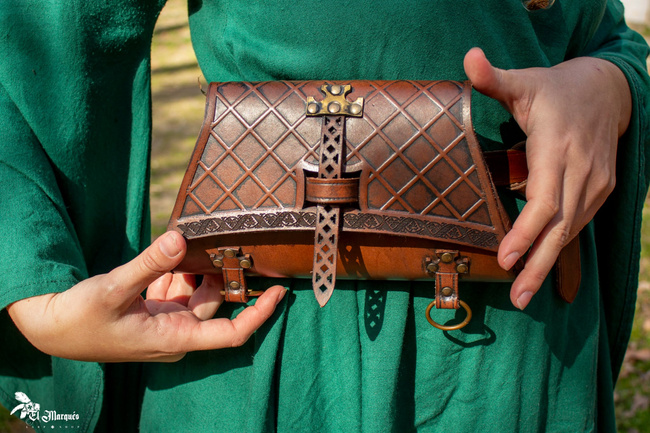 Soldier bag - Smooth Black - skórzana kaletka