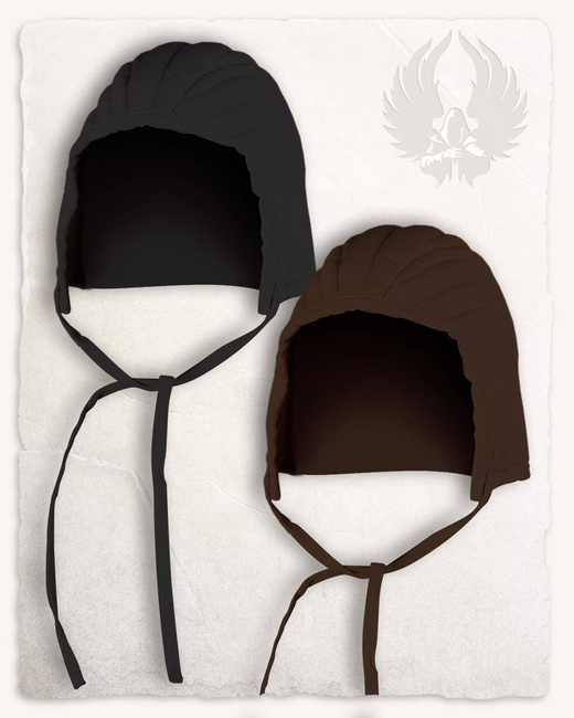 Leopold Padded Coif Brown - watowany czepiec