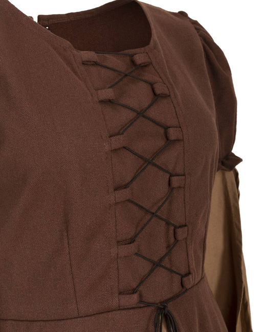 Loreley Dress - Brown - suknia bawełniana