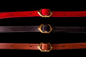 Slim medieval belt - Brown - skórzany pas