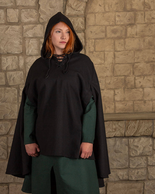 Raven Cape Canvas Black - płócienna peleryna