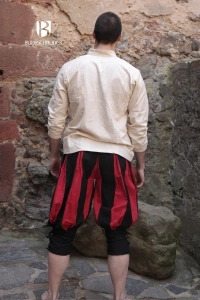 Landsknecht Pants Maximilian - Black/Red - spodnie