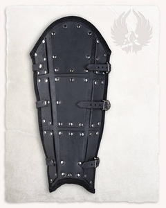 Quintus Upper Leather Greaves - Black