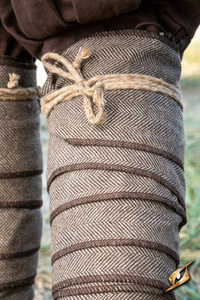 Herringbone Leg Wraps - Wool - Desert Beige