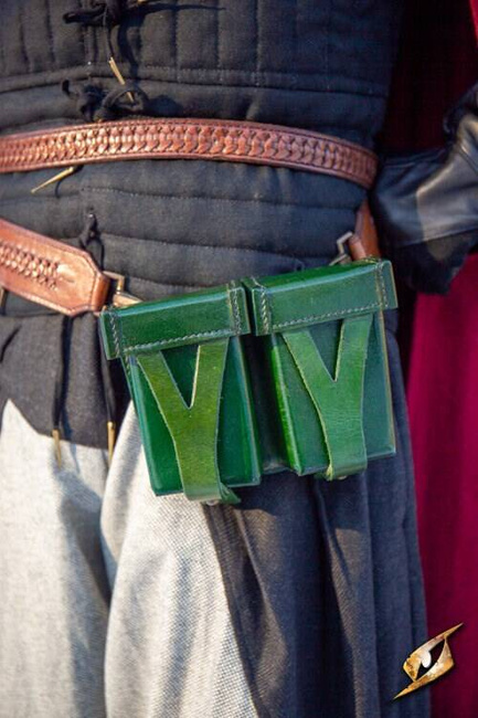 Hard Pouch for Sword Belt - Green - kaletki do pasa Sword Belt