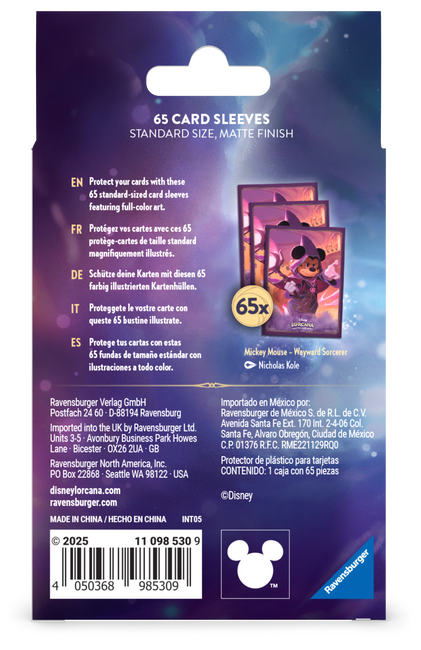 Koszulki Disney Lorcana Mickey Mouse - Wayward Sorcerer - Standard (65szt)