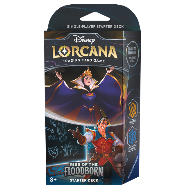 Disney Lorcana: Rise of the Floodborn Starter Deck Amber and Sapphire