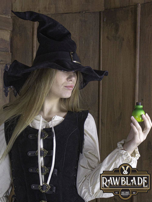 Wikka the Witch Hat Split Leather - Black