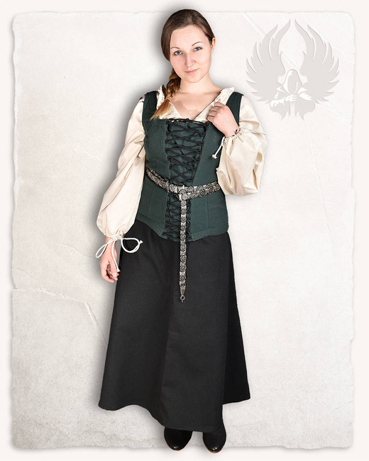 Ursula Bodice Canvas Green - płócienny gorset