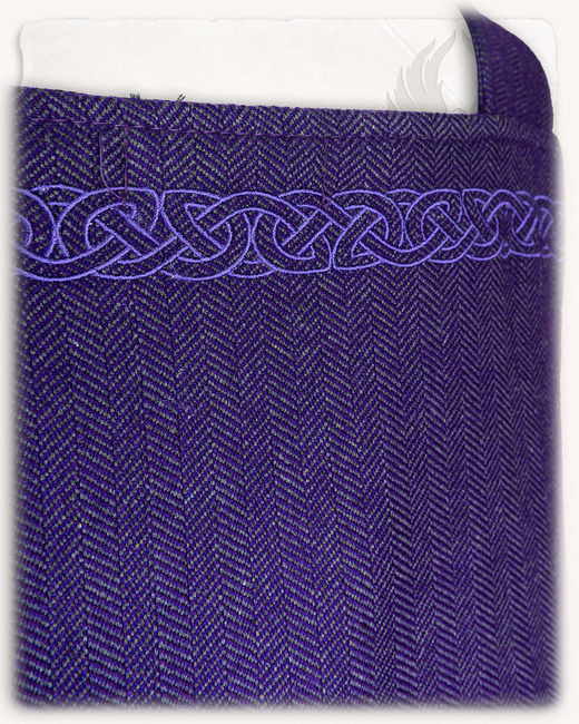 Alva Apron Dress Herringbone Purple - suknia fartuchowa