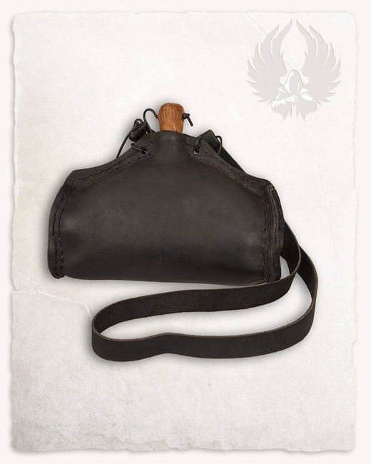 Bruna Water Bottle - Black - bukłak, butelka na wodę