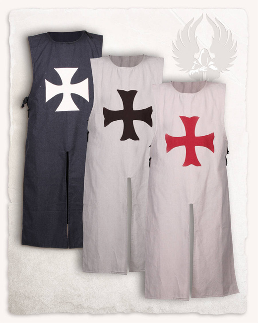 Carl Crusader Tabard Black/Cream - tabard krzyżowca