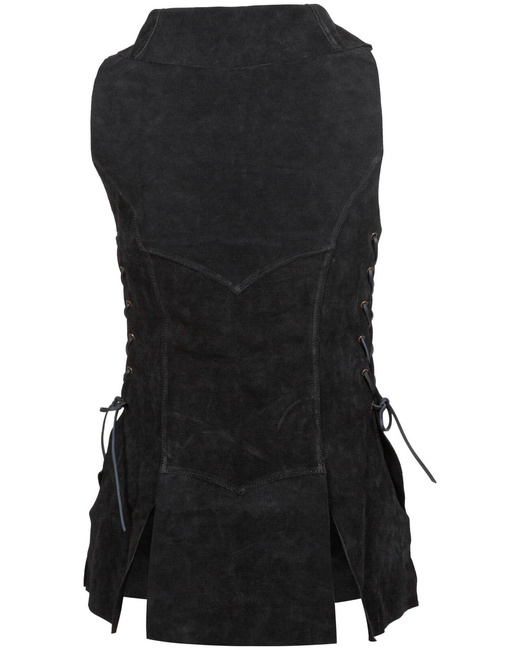 Brava Vest - Black - zamszowa kamizelka
