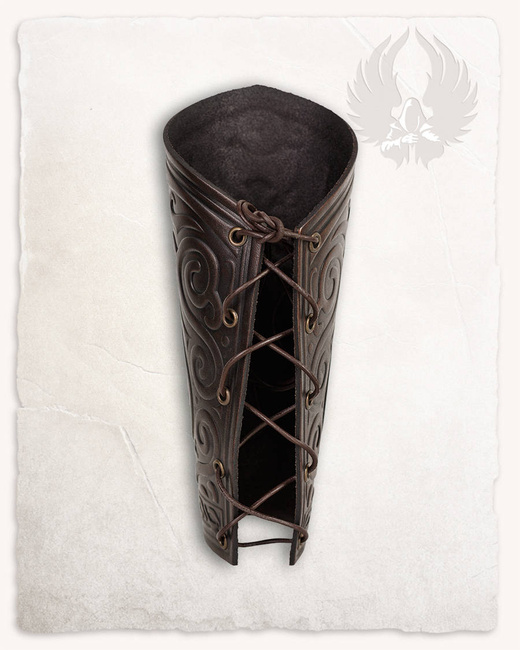 Ragnarok Thor Leather Bracers - Brown