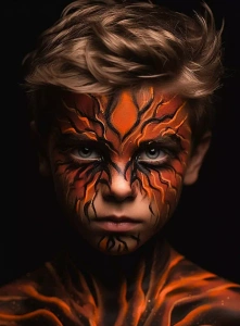 Brown Orange Black White Cream Make-Up - kremowe farby do charakteryzacji