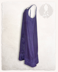 Alva Apron Dress Herringbone  Purple - suknia fartuchowa