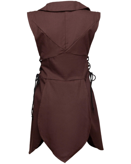 Galatea Tunic Canvas - Brown - tunika bawełniana