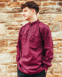 Lucious - Bordeaux - koszula bawełniana