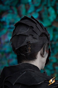 Assassin helmet - Suede - Black - hełm zamszowy