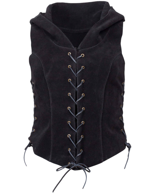 Sombra Vest - Black - zamszowa kamizelka