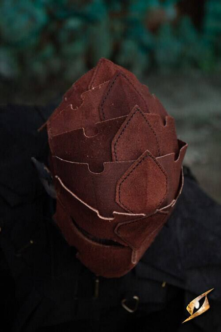 Assassin helmet - Suede - Brown - hełm zamszowy