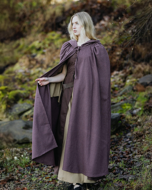 Basic Cloak - Brown- płócienna opończa