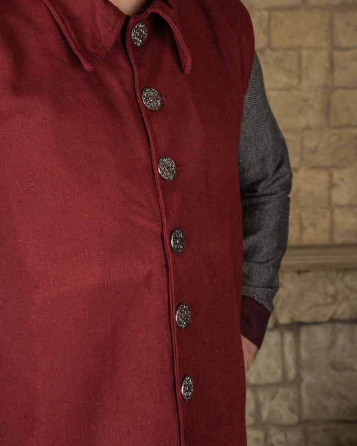 Tilly Vest Wool Bordeaux - wełniany kaftan