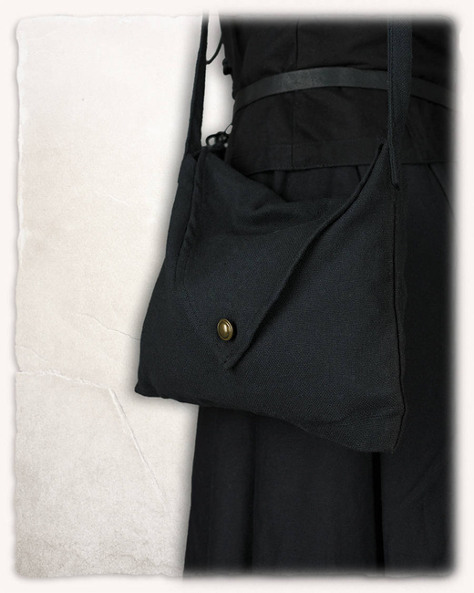 Helbig Shoulder Bag Black - płócienna torba na ramię