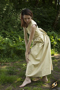 Peasant Dress - Beige