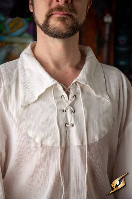 Crinkle Fencing Shirt - Ivory White