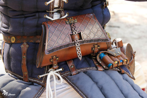 Soldier bag - Smooth brown - skórzana kaletka