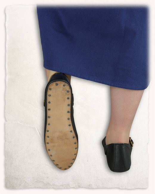 Jadwiga Ladies Loafers - Black - skórzane mokasyny