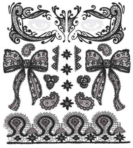 Lace Face Tattoo - tatuaż tymczasowy
