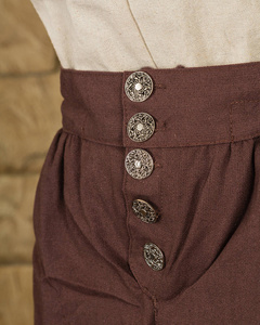 Tilly Trousers Premium Canvas Brown - płócienne krótkie spodnie