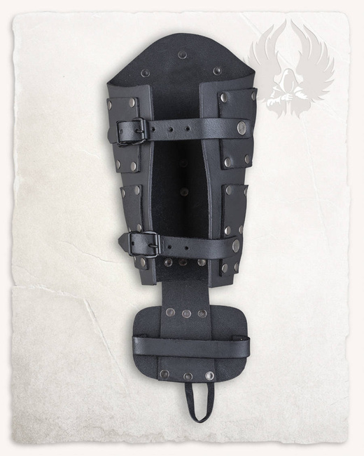 Quintus Bracers Split Leather - Black