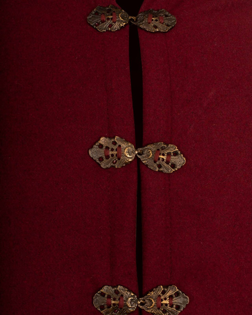 Ceres Cloak Wool - Bordeaux - płaszcz wełniany
