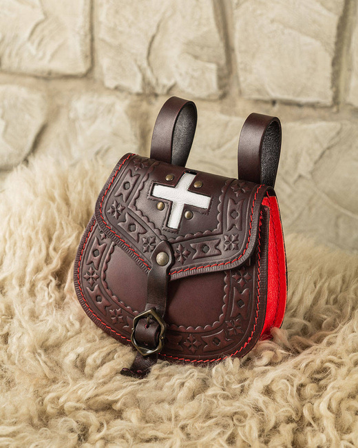 Galvano Templer Belt Bag Red - skórzana torba