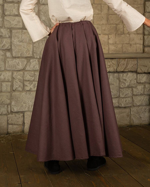 Ursula Skirt Premium Canvas Brown - płócienna spódnica