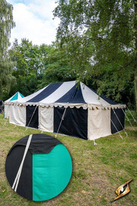 Marquee Tent - 5x8m - Epic Black/Emerald Green