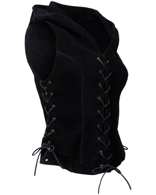 Sombra Vest - Black - zamszowa kamizelka