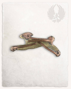 Hunting Dog Belt Fitting Brass - dekoracja do pasa